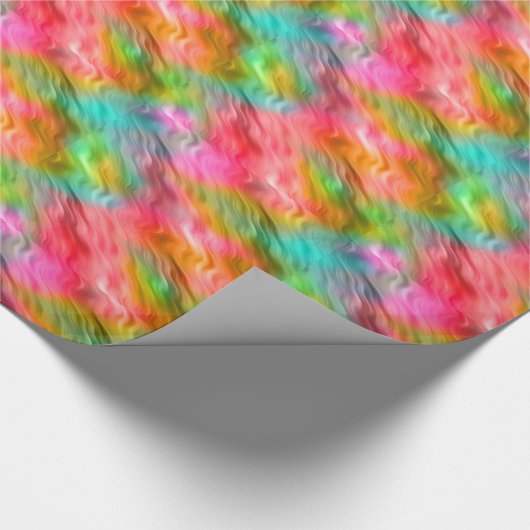 Colorful Crane Flower Wavy Texture Cadeaupapier (Hoek)