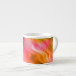 Colorful Crane Flower Wavy Texture Espresso Kop