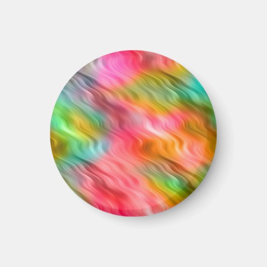 Colorful Crane Flower Wavy Texture Magneet (Voorkant)