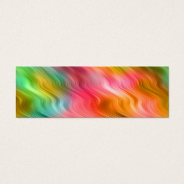 Colorful Crane Flower Wavy Texture Mini Visitekaartjes (Voorkant)