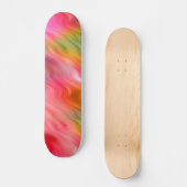 Colorful Crane Flower Wavy Texture Persoonlijk Skateboard (Voorkant)