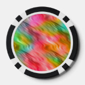 Colorful Crane Flower Wavy Texture Poker Chips (Achterkant)