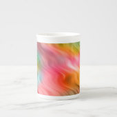 Colorful Crane Flower Wavy Texture Porselein Kop (Voorkant)