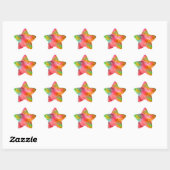 Colorful Crane Flower Wavy Texture Ster Sticker (Vel)