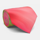 Colorful Crane Flower Wavy Texture Stropdas (Opgerold)