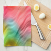 Colorful Crane Flower Wavy Texture Theedoek (Quarter Fold)