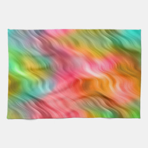 Colorful Crane Flower Wavy Texture Theedoek