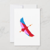 Colorful Crane Flying Kaart (Voorkant)