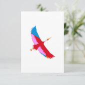 Colorful Crane Flying Kaart (Staand voorkant)