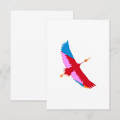 Colorful Crane Flying Kaart (Voorkant / Achterkant)