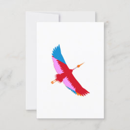 Colorful Crane Flying Kaart