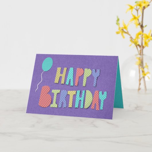 Colorful Cratigday Kaart (Gele Bloem)