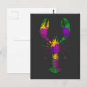Colorful Crawfish Art Seafood Foodie Briefkaart (Voorkant / Achterkant)