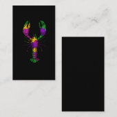 Colorful Crawfish Art Seafood Foodie Visitekaartje (Voorkant / Achterkant)