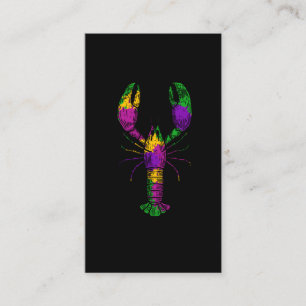 Colorful Crawfish Art Seafood Foodie Visitekaartje