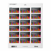 Colorful Crayon-Adresetiketten Etiket (Full Sheet)