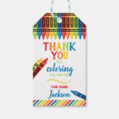 Colorful Crayon Birthday Dank je wel Cadeaulabel (Voorkant)