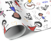 Colorful Crayon Drawing Cadeaupapier (Rol Hoek)