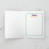 Colorful Crayon/Kindergarten Onderwijser Bedankkaart (Binnen)