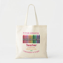 Colorful Crayon/Kindergarten Onderwijser Tote Bag