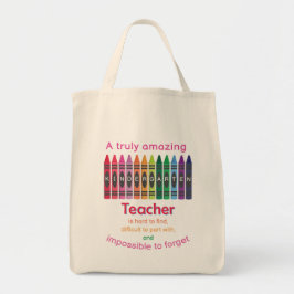 Colorful Crayon/Kindergarten Onderwijser Tote Bag