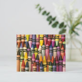 Colorful Crayons Briefkaart (Staand voorkant)