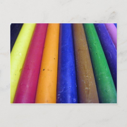 Colorful Crayons Briefkaart (Voorkant)