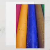 Colorful Crayons Briefpapier (Voorkant / Achterkant)