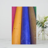 Colorful Crayons Briefpapier (Staand voorkant)