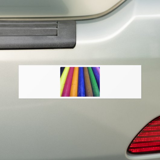Colorful Crayons Bumpersticker (Op auto)