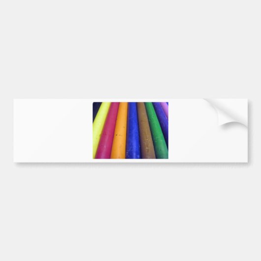 Colorful Crayons Bumpersticker (Voorkant)