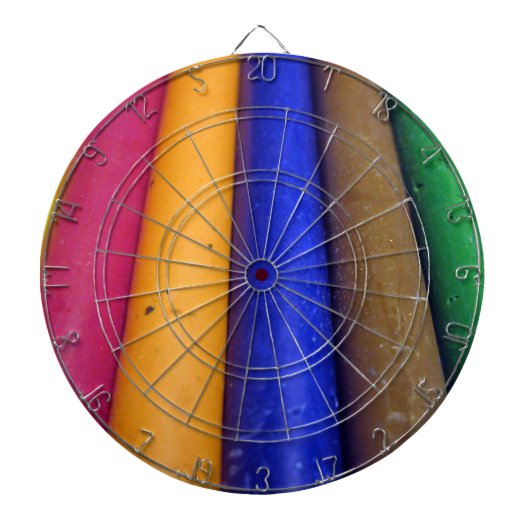 Colorful Crayons Dartbord (Voorkant)