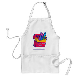 Colorful Crayons Laten we Cray halen Standaard Schort