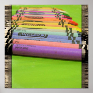 Colorful Crayons Poster