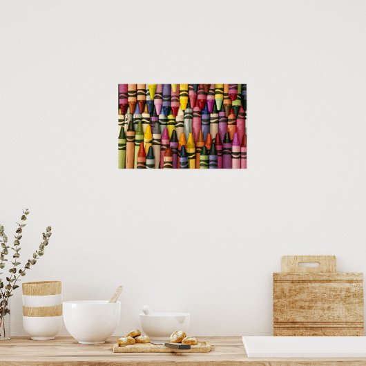 Colorful Crayons Poster (Keuken)