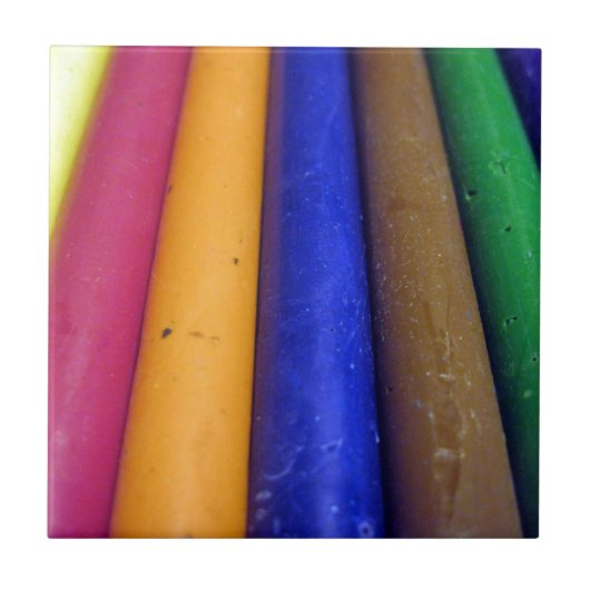 Colorful Crayons Tegeltje (Voorkant)