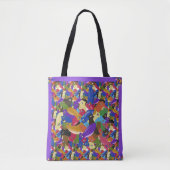 Colorful Crazy Cross Eyed Planarian Tote Bag (Voorkant)