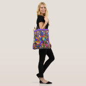 Colorful Crazy Cross Eyed Planarian Tote Bag (Op model)