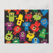 Colorful Crazy Fun Monsters Creattern Briefkaart (Voorkant)
