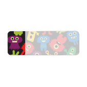 Colorful Crazy Fun Monsters Creattern Etiket (Voorkant)