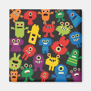 Colorful Crazy Fun Monsters Creattern Magneet