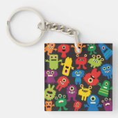 Colorful Crazy Fun Monsters Creattern Sleutelhanger (Voorkant)