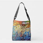 Colorful Creëer Inspire Abstracte Kunst Crossbody Tas (Voorkant)