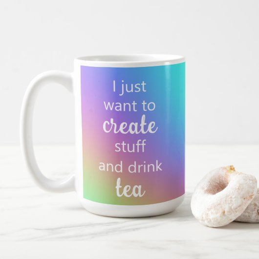 Colorful Creëer Stuff en Drink Tea Mok (Met donut)