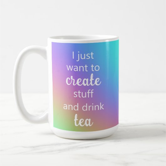 Colorful Creëer Stuff en Drink Tea Mok (Links)