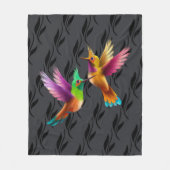 Colorful Crested Hummingbird in Flight Fleece Deken (Voorkant)
