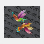 Colorful Crested Hummingbird in Flight Fleece Deken (Voorkant (Horizontaal))
