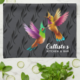 Colorful Crested Hummingbird in Flight Theedoek