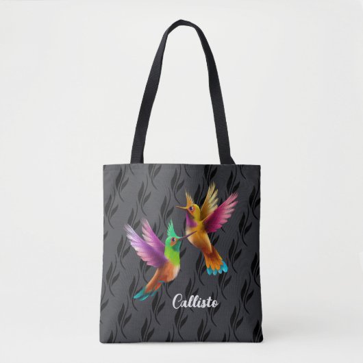Colorful Crested Hummingbird in Flight Tote Bag (Voorkant)