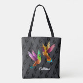 Colorful Crested Hummingbird in Flight Tote Bag (Achterkant)